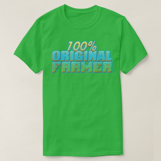 100Ursprunglig jordbrukare T Shirt (Design framsida)