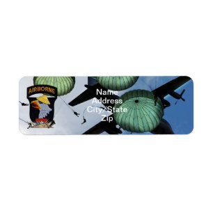 101:a ABN Airborne Screaming Eagles Vietnam Krig Returadress Etikett