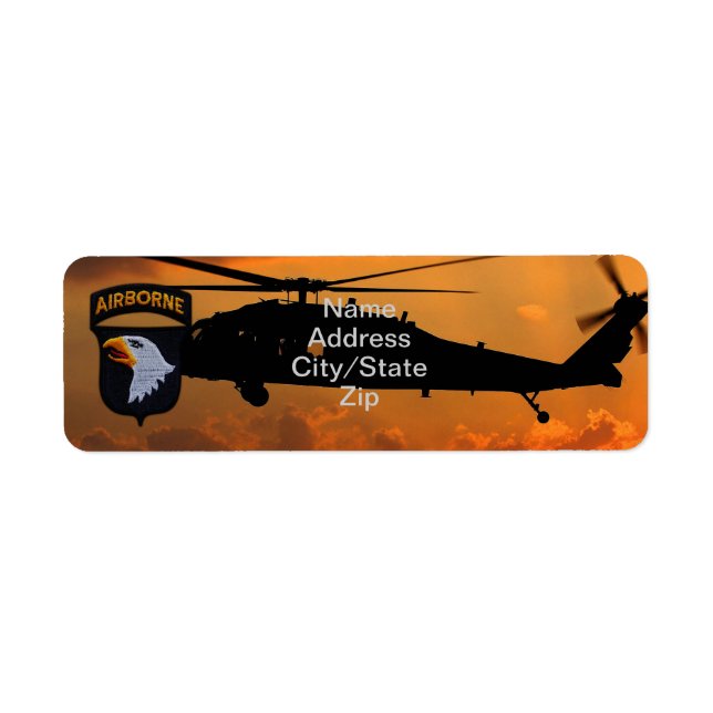 101:a ABN luftburet skärande örnplåster Returadress Etikett (Framsidan)
