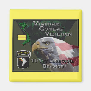 101:a Airborne Div Vietnam Combat Veteran Magnet