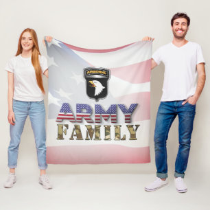 101:a Airborne Division Army-familjen Fleecefilt