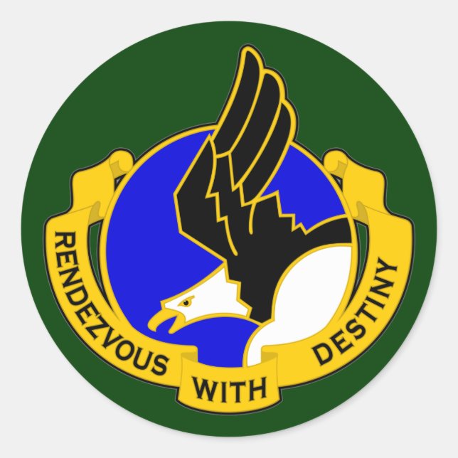 101:a Airborne Division DUI Runt Klistermärke (Framsida)