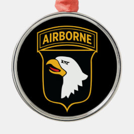 101:a Airborne Division - Militär Patch Insignia Julgransprydnad Metall