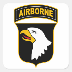101:a Airborne Division Militärveteran Fyrkantigt Klistermärke