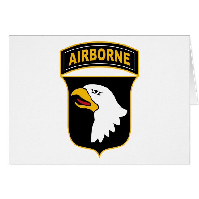 101:a Airborne Division Militärveteran Hälsningskort (Framsidan Horizontal)