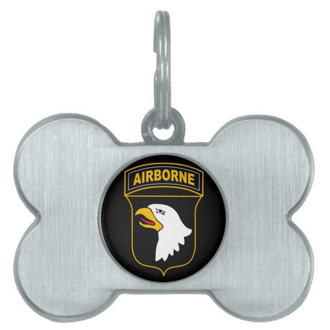 101:a Airborne Division Militärveteran ID-bricka Husdjur (Framsidan)