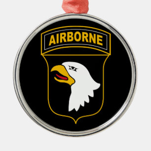 101:a Airborne Division Militärveteran Julgransprydnad Metall