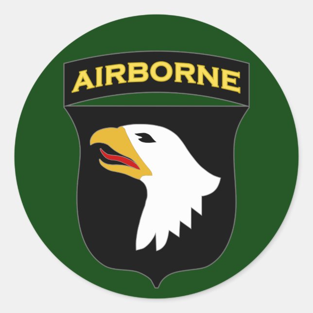 101:a Airborne Division SSI Runt Klistermärke (Framsida)