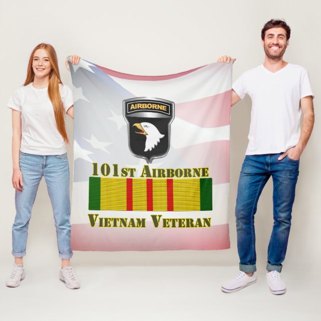101:a Airborne Division Vietnam Veteran Fleecefilt (På plats)