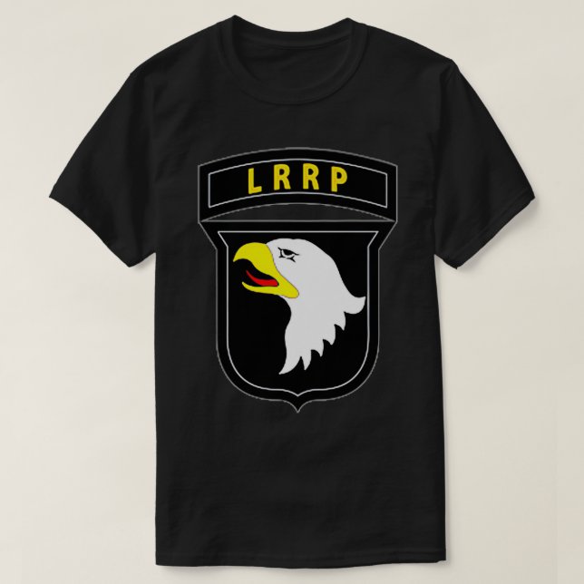 101:a Airborne Division Vietnam Veteran LRRP Tab P T Shirt (Design framsida)