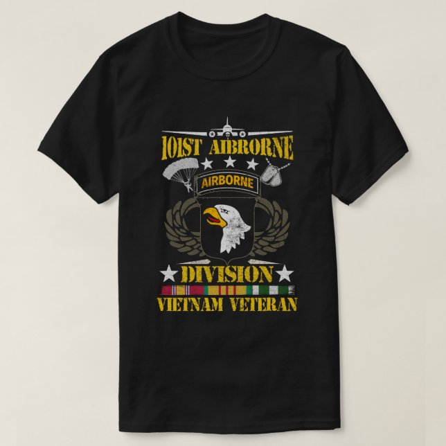 101:a Airborne Division Vietnam Veteran  T Shirt (Design framsida)