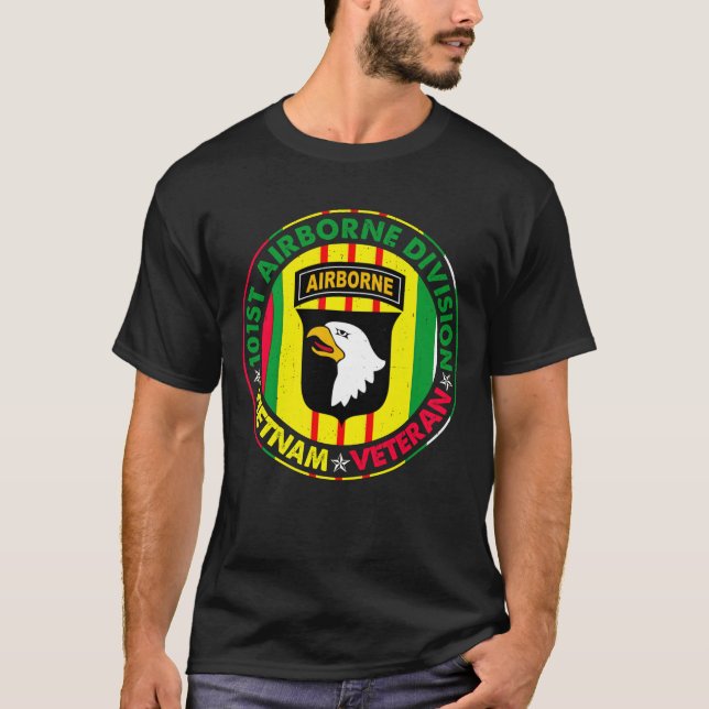 101:a Airborne Division Vietnam Veteran T Shirt (Framsida)