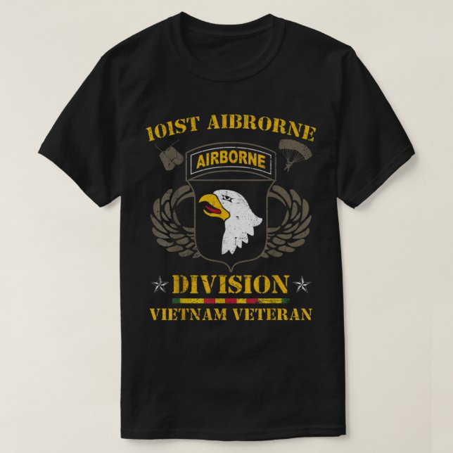 101:a Airborne Division Vietnam Veteran Tshirt, Ve T Shirt (Design framsida)