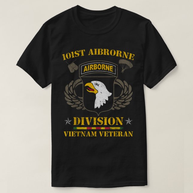 101:a Airborne Division Vietnam Veteran Tshirt, Ve T Shirt (Design framsida)