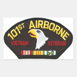 101:a Airborne Vietnam Veteran Rektangulärt Klistermärke