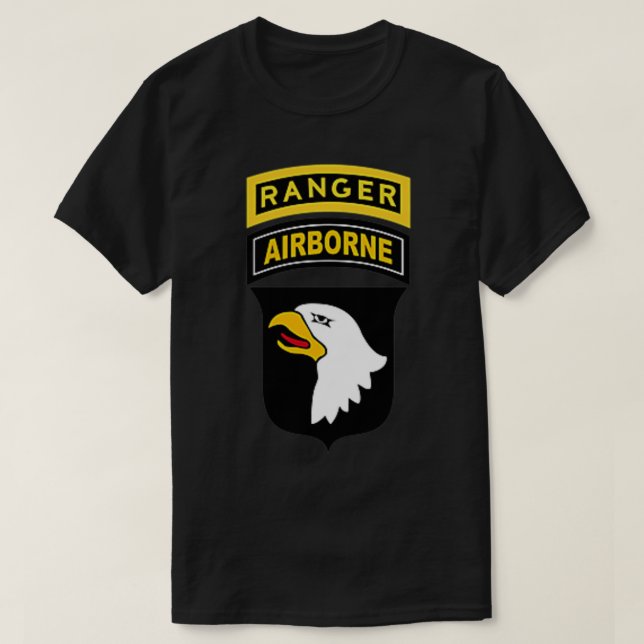 101:a Flagga för flygburen Skogsvaktare T Shirt (Design framsida)