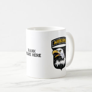 101:a flygburen division "Screaming Eagles" Grunge Kaffemugg