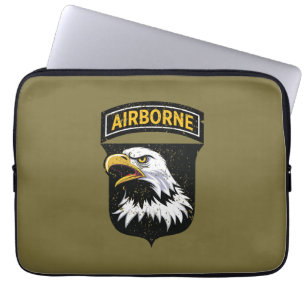 101:a flygburen division "Screaming Eagles" Grunge Laptop Fodral