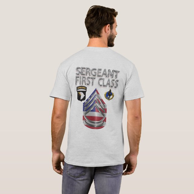 101:a flygburen divisionsinspektör första klass t shirt (Hel baksida)