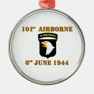 101:a flygburna D-Day Normany Julgransprydnad Metall
