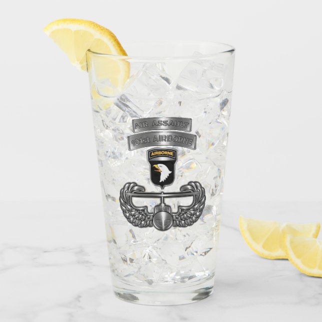 101:a flygburna divisionen "Luft Assault Badge" Glaskopp (Framsida Ice)