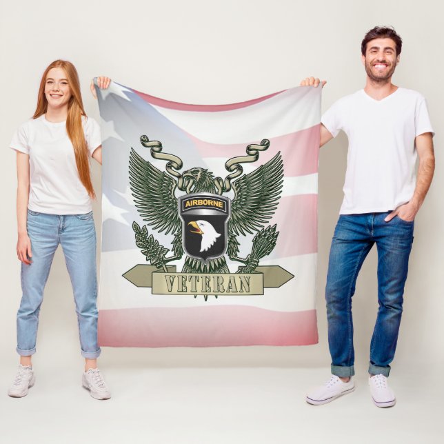 101:a flygburna divisionen Veteran Fleecefilt (På plats)