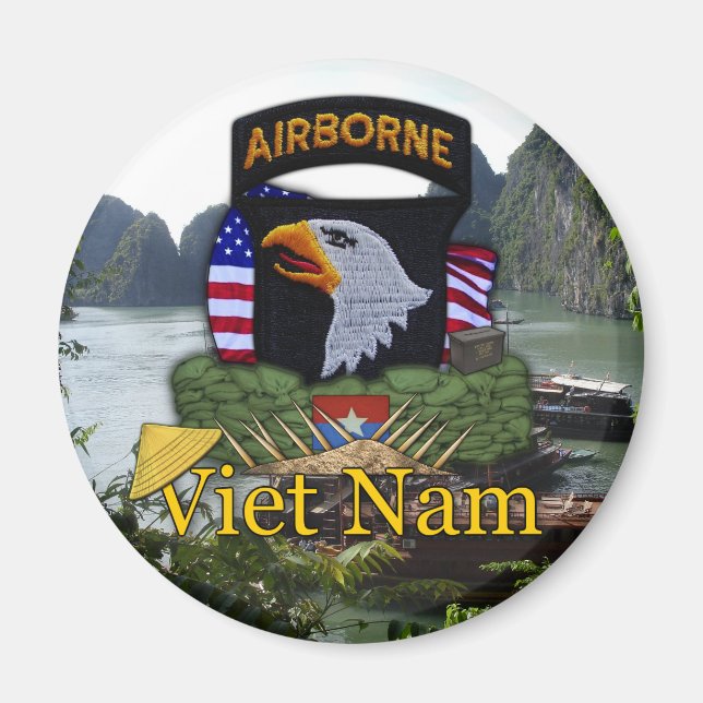 101:a flygburna divisionen Vietnam vc rvn vets Mag Magnet (Framsidan)