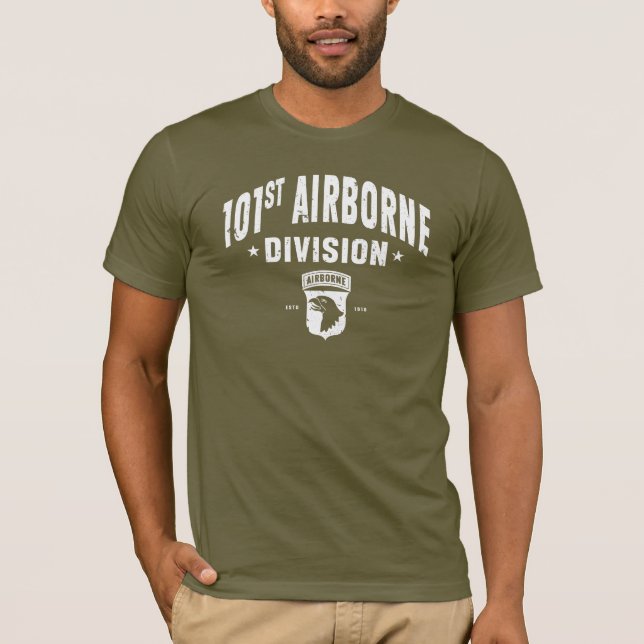 101:a flygburna divisionen White Distress T Shirt (Framsida)