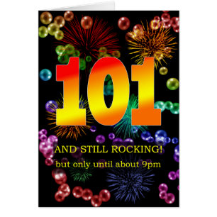 101:a födelsedag ännu hälsningskort