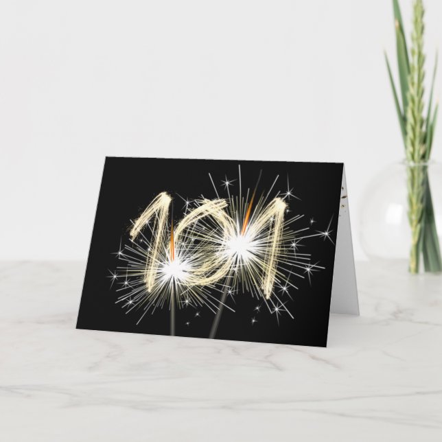 101:a födelsedag i svart kort (Framsida)
