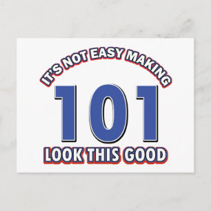 101:a födelsedag vykort