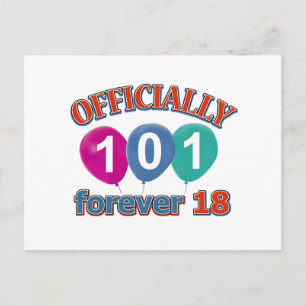 101:a födelsedag vykort