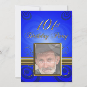 101:a Födelsedagsfest inbjudan