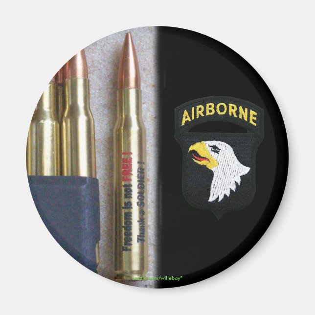 101:a luftburet beret flashpatch och veterinär magnet (Framsidan)