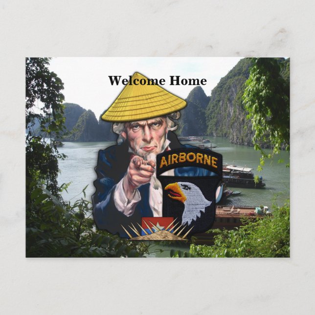 101:a luftburna divisionens namnplåster vykort (Framsida)