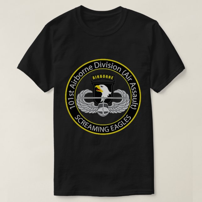 101:a luftburna Luft-assault-paratroops T Shirt (Design framsida)