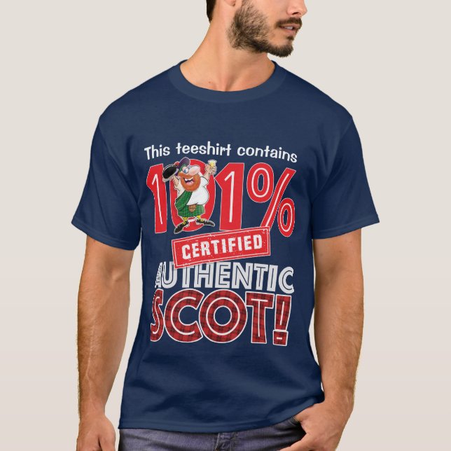 101% äkta skotsk! t shirt (Framsida)