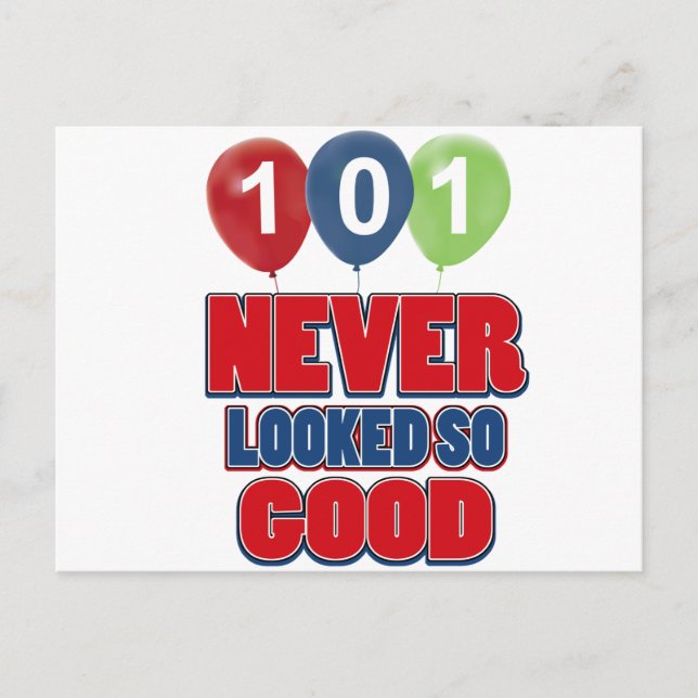 101-årig födelsedagskalender vykort (Framsida)