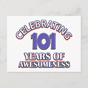 101 års presentdesign vykort