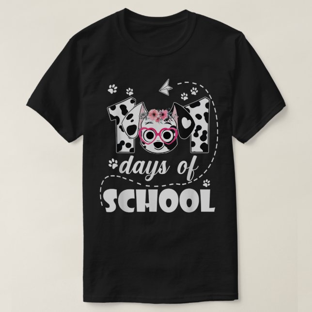 101 Dagar för Hund-lärare i skolan i Studenter T Shirt (Design framsida)