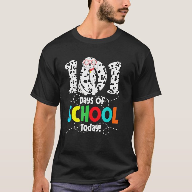 101 dagar i skolan i dag - Lilla Pet Dalmatian T Shirt (Framsida)