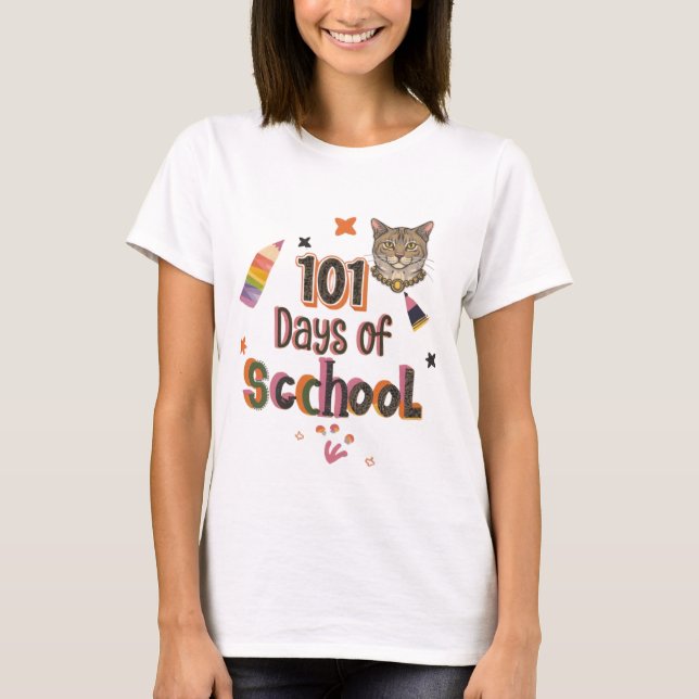 101 dagar med Dalmatisk katt i skolan T Shirt (Framsida)