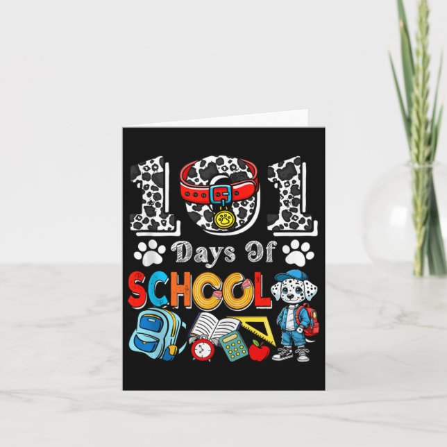 101 dagar skoldag 100 dagar skolpojke Studenter t Kort (Framsida)