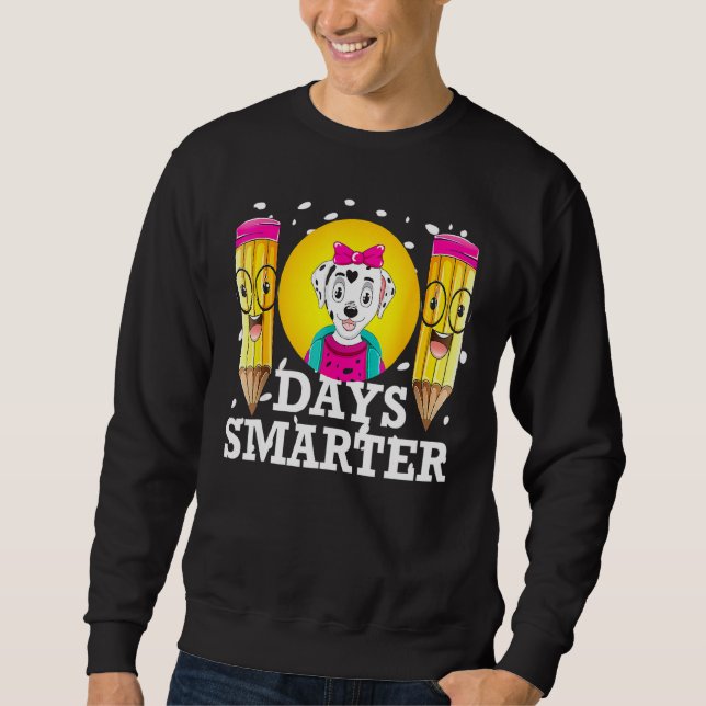 101 dagar Smartare 100 dagar skolslut Student t Lång Ärmad Tröja (Framsida)