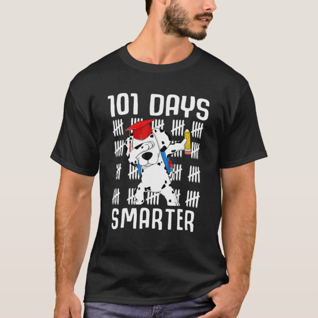 101 dagar Smartare Dalformation Hund Lärare Kids T Shirt (Framsida)