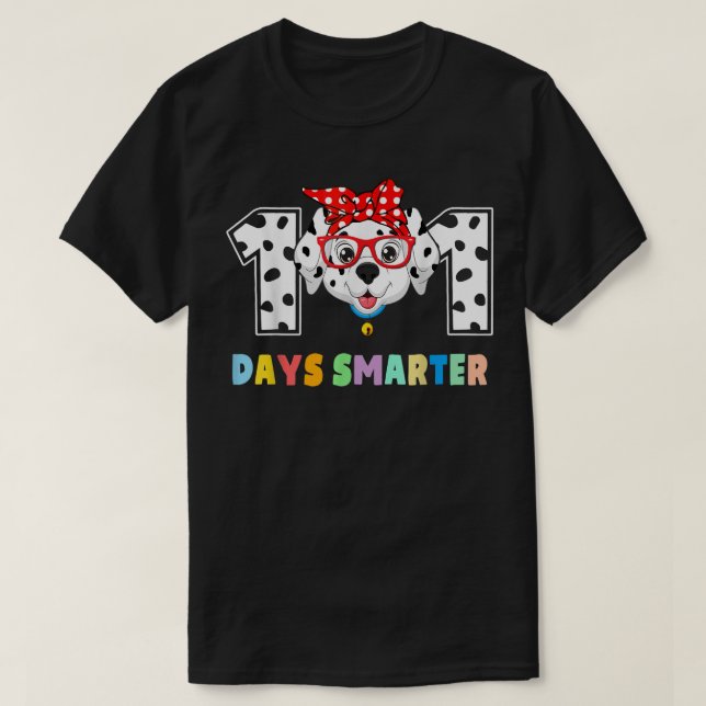 101 dagar smartare dalmatiner hund lärare barn  t shirt (Design framsida)