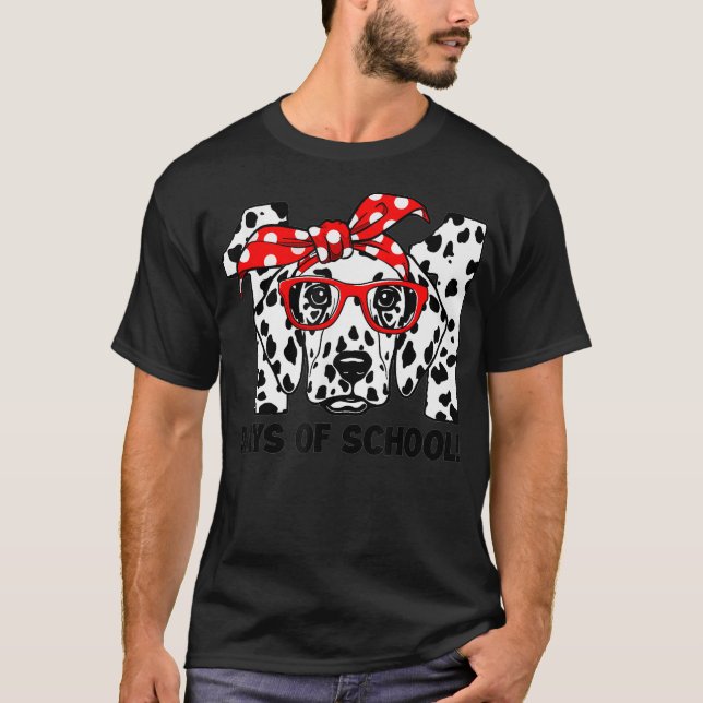 101 dagar Smarter Dalmatian Hund School Teacher St T Shirt (Framsida)