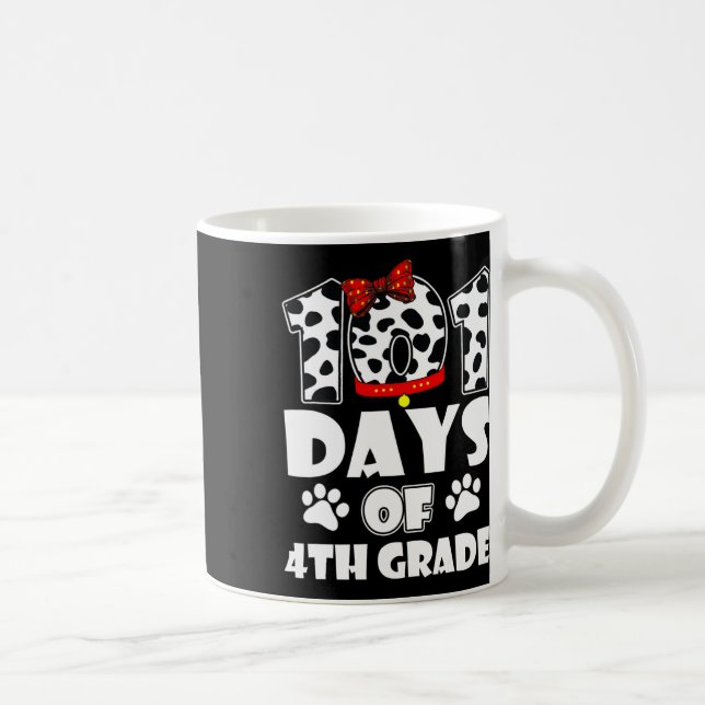 101 dagars skola 4:e Klass-Hund 100 dagar Smarter  Kaffemugg (Höger)