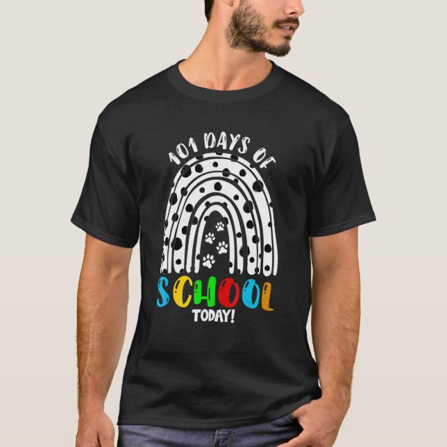 101 dagars skola idag 101 dagar Smartare regnbåge  T Shirt (Framsida)