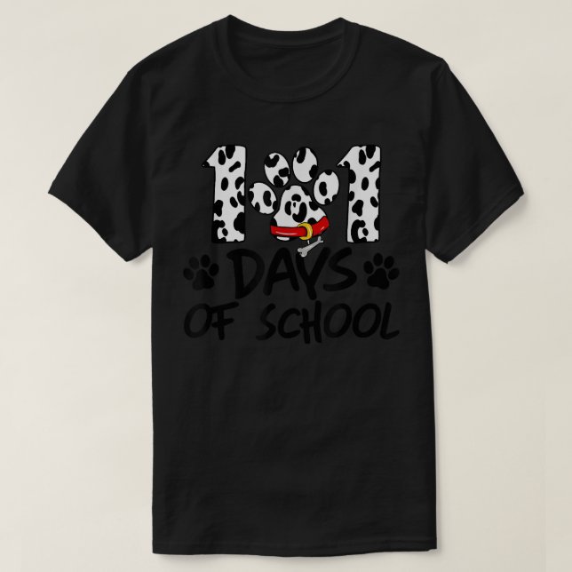101 dagars skolundervisning i Hundar Älskare 100 d T Shirt (Design framsida)